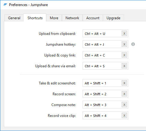 set preferences