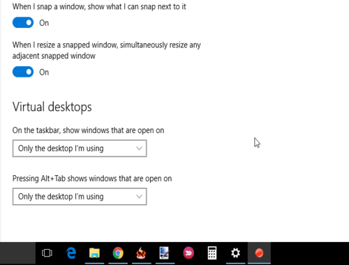 show programs of all virtual desktops in Windows 10