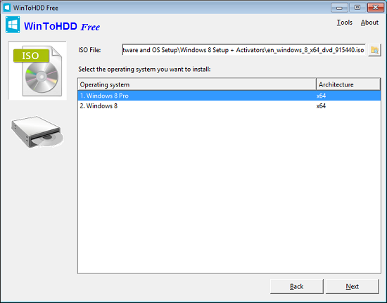 wintohdd install windows