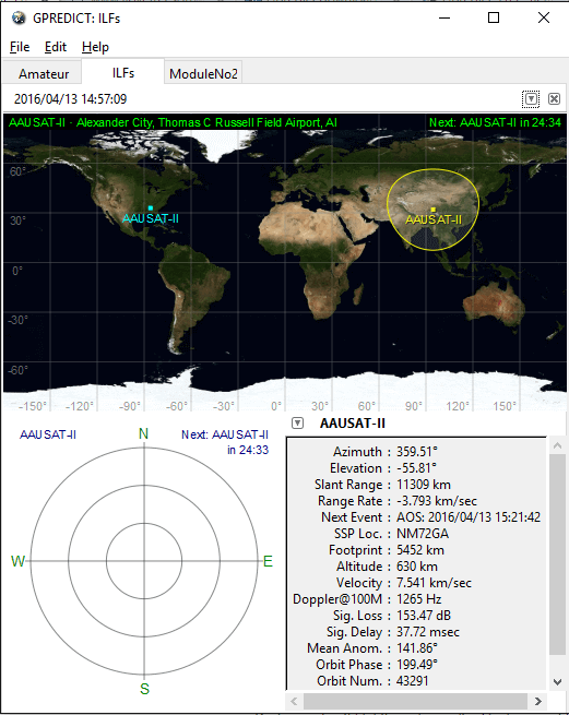 create modules and track satellite