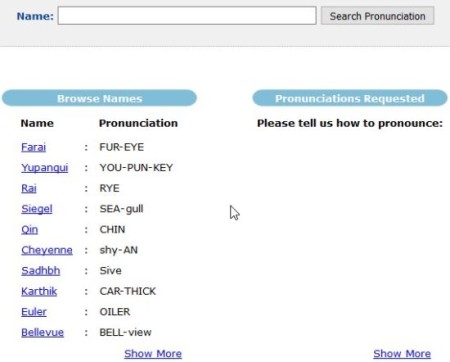 pronounce names main windows