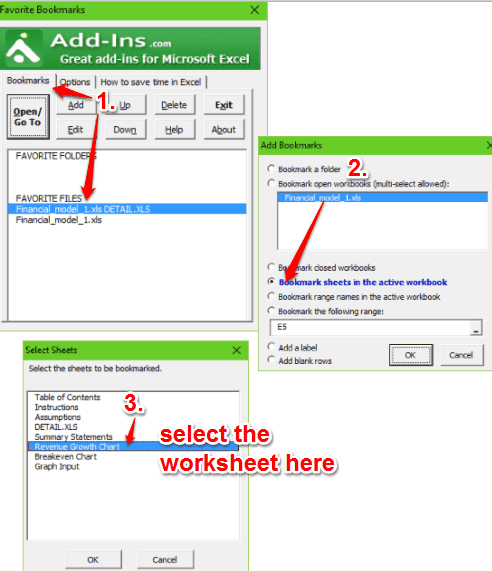 selecting worksheet