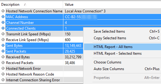 view wifi hotspot information and save it