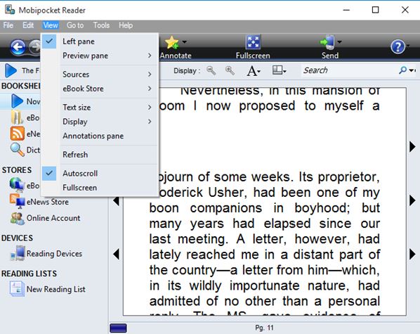 auto scroll ebook reader software windows 10 3
