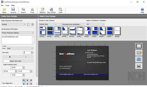 business card creator software windows 10 1