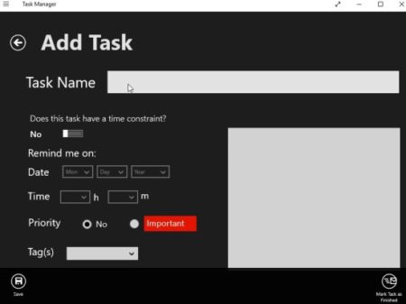 free task manager add a new task