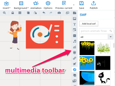 multimedia toolbar