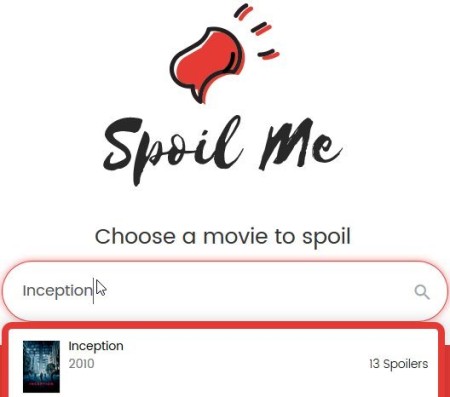 spoil me inception