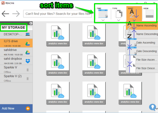 access files and sort