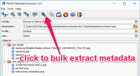 bulk extract metadata