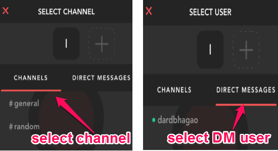 choose channel