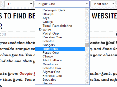 choose font