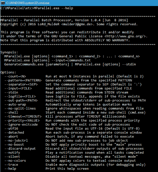 mparallel main