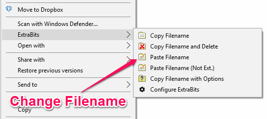 paste filename