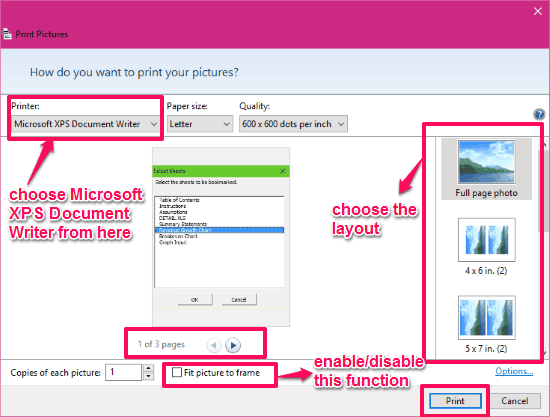 printing jpgs using ms xps document writer