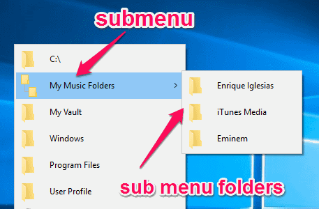 submenu