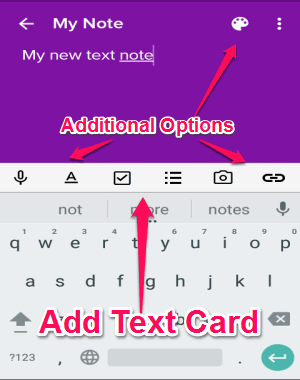 add text cards