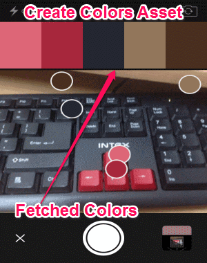capture photo for colors qsset