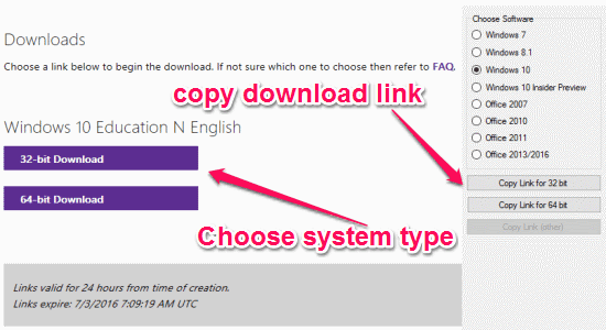 choose system type