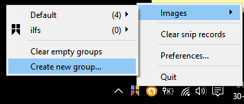 create groups to store captured screenshots