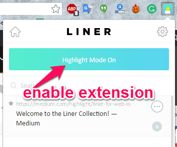 enable extension