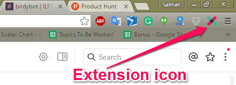 extension icon