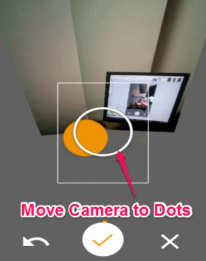 move camera circle to dots