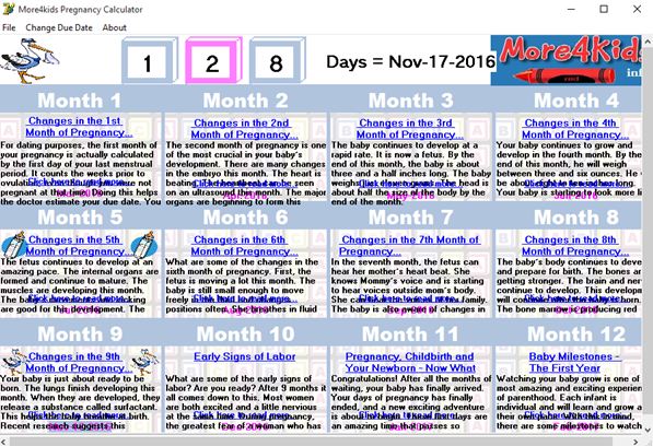 pregnancy calculator software windows 10 2
