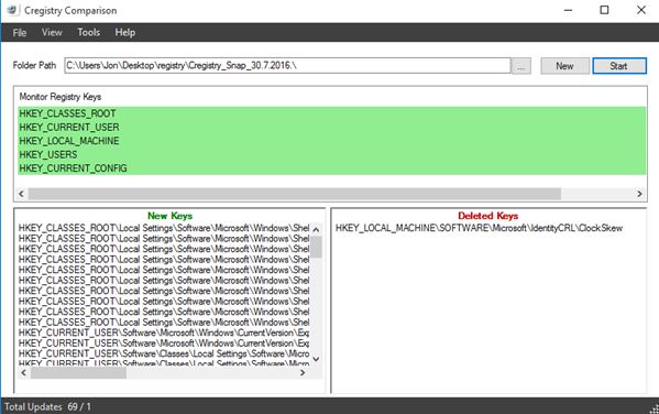 registry comparison software windows 10 1