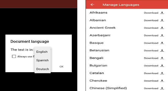 select language