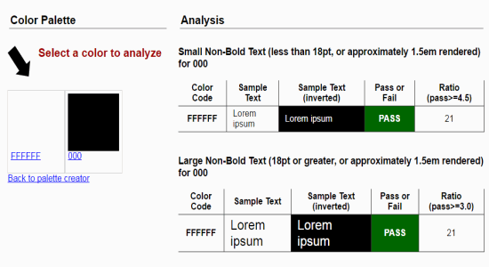 Color Palette Accessibility Evaluator