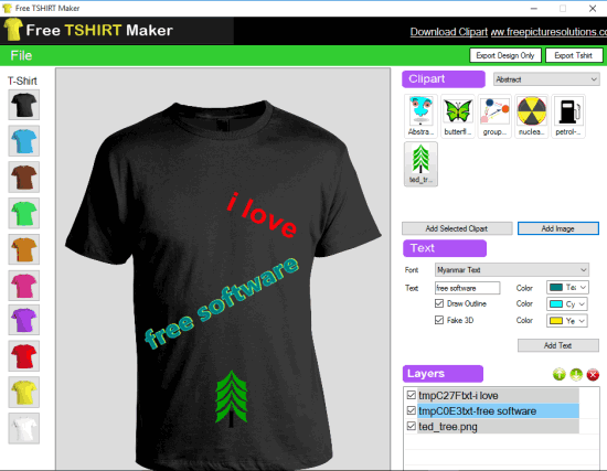 Free TSHIRT Maker software