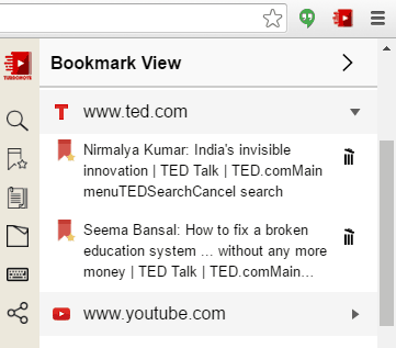 bookmarks tab