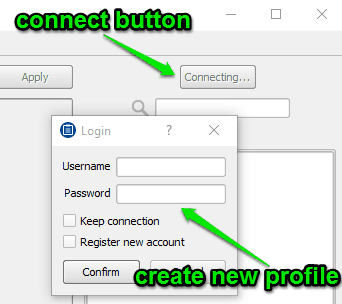 create new account