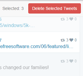 delete selected tweets