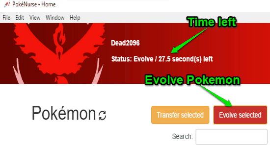 evolve pokemon