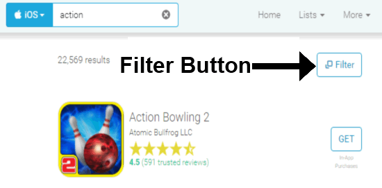 filter button