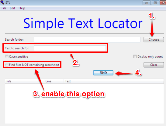 set options and then process files