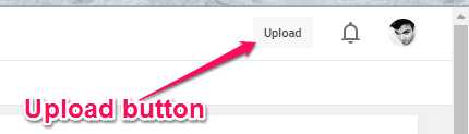 upload button