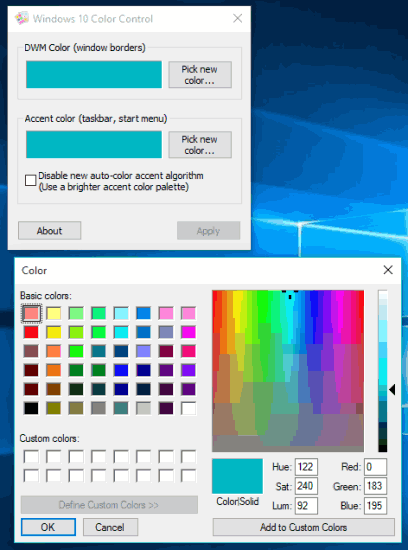 use the color palette