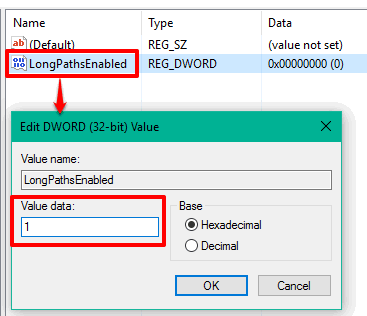 change name and set value data 1