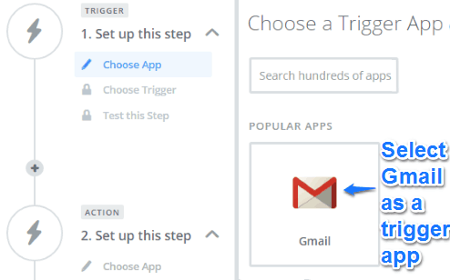 select gmail trigger app