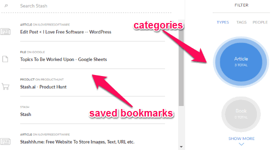 bookmarking service