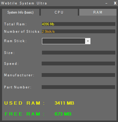 check ram usage