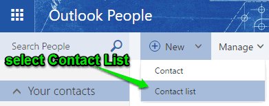 contact list