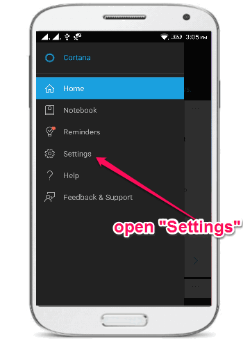 open settings