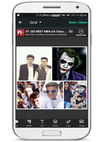 create Facebook photo collage- Photo Grid