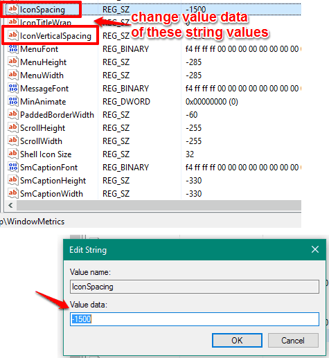 change value data of string values