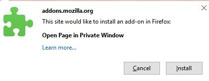 open in private window firefox addon