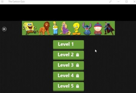 the cartoon quiz levels